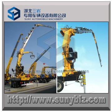 Knuckle boom crane 25 tons folding arm lorry crane SQ25ZA6 truck crane