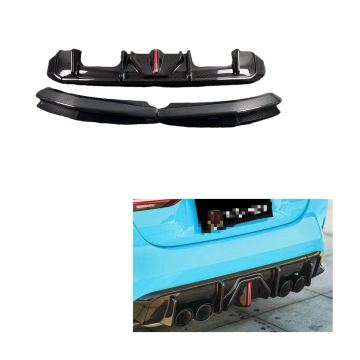 Carbon Fiber Diffuser for BMW M3/M4 G80/G82 with LED - Dry Carbon Rear Bumper Lip Diffuser 2021