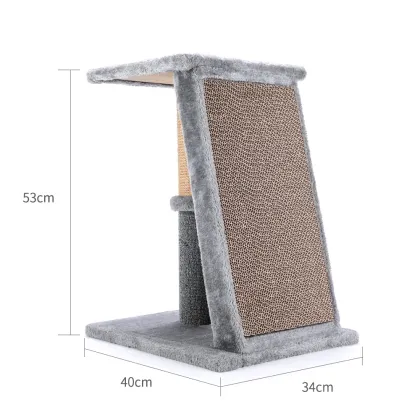 Cat Platform Cat Tree Plush Scratch Board with Pet Toys