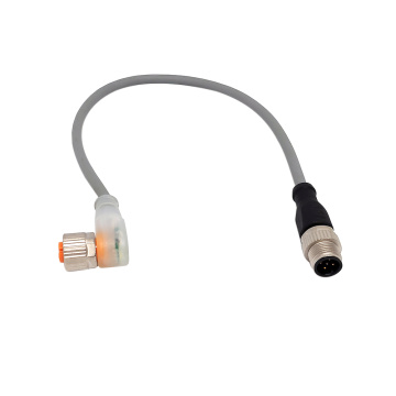 M12 Connection Cable 5pin with 3LED Plug Cable