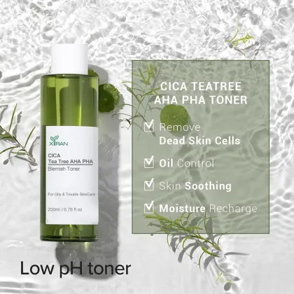 Vegan CICA Tea Tree AHA PHA Anti Acne Facial Toner