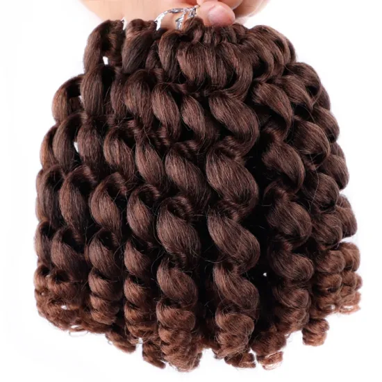 Vigorous 8 Inches 10 Strands Wand Curl Jamaican Crochet Braid Hair 13 Colors Pre Loop Synthetic Crochet Braiding Hair Extensions