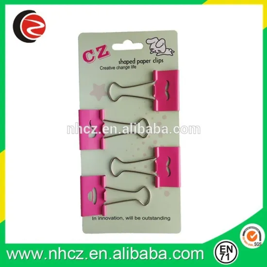 Popular Wholesale 25mm32mm Pierced binder clips