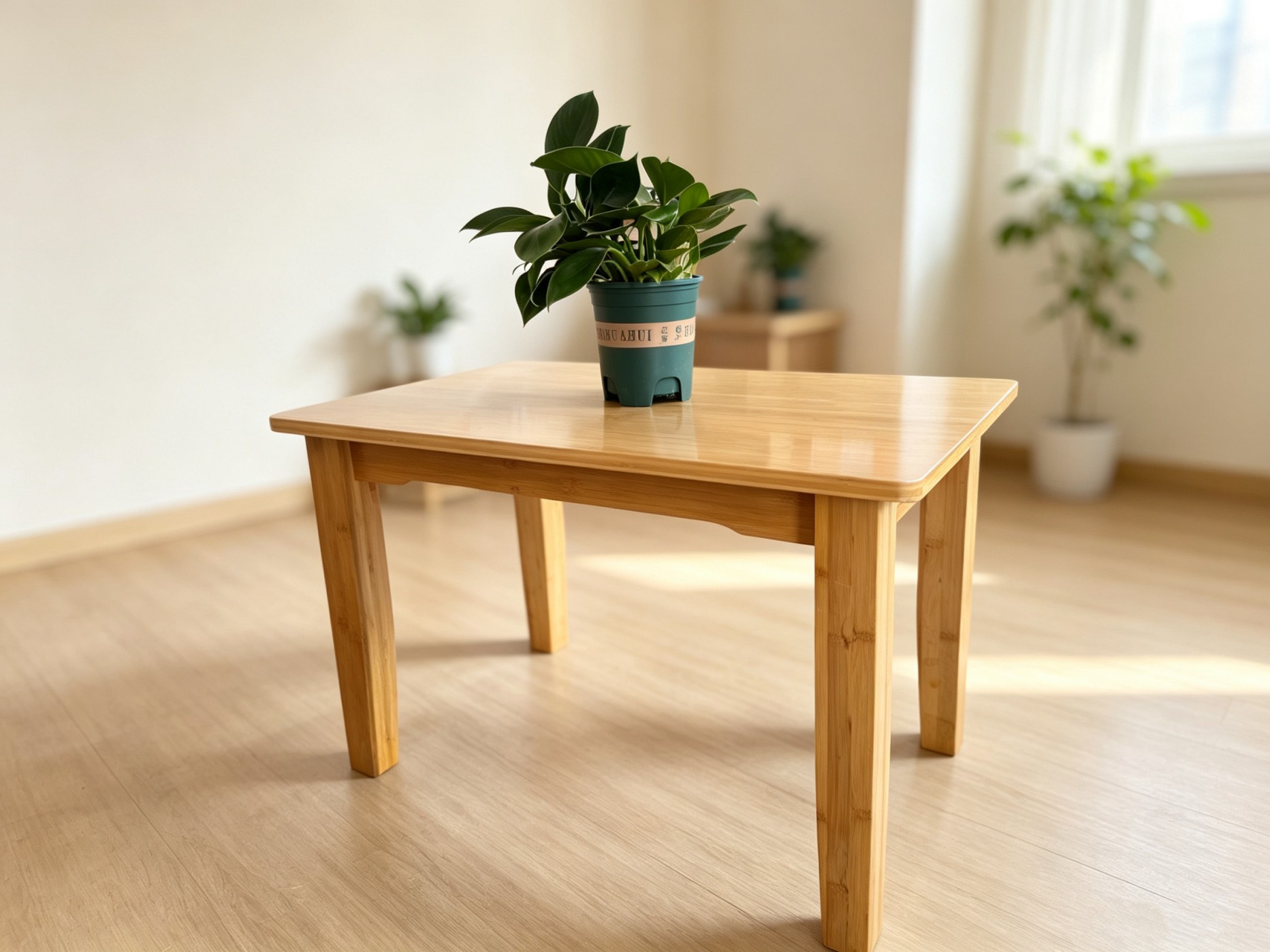 gold bamboo accent table