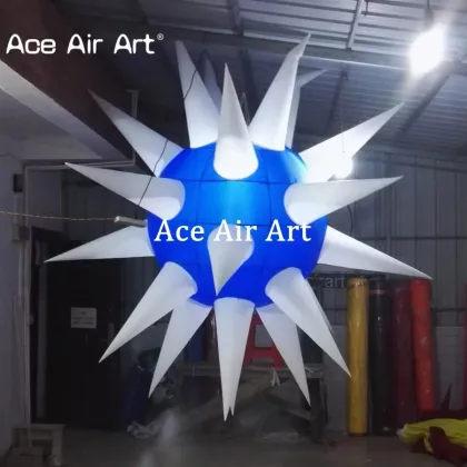 2M Inflatable Urchin Decorative Hanging Light - 1-Year Warranty for Parties and Stages