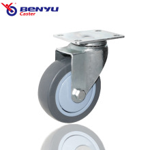 4 inch Wheels for Carts Medium-Duty TPR Casters