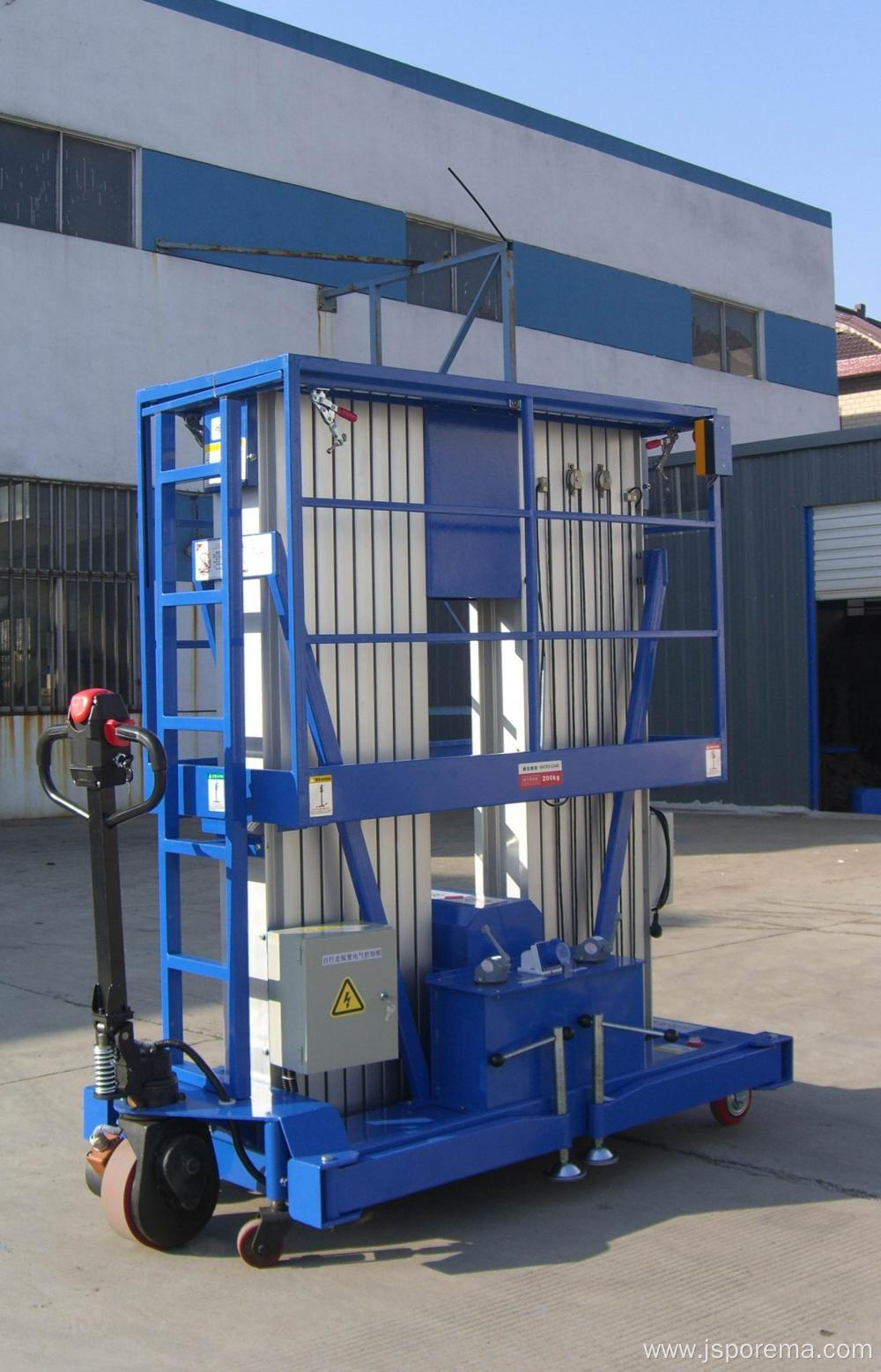 single mast hydraulic goods lift