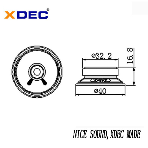 1.5 inch 8Ohm 1W external magnetic speaker driver