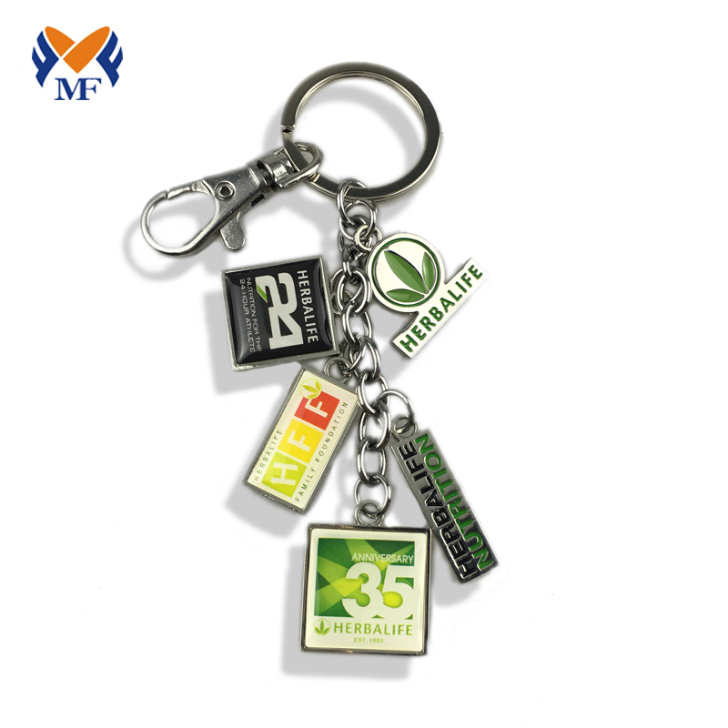 Metal logo printing keychain charms