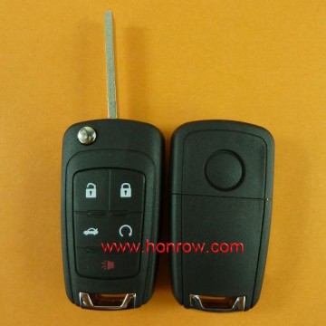BBuick remote key blank custom with 4+1 button,5 button with Hu100 blade,high quanlity key fob/key case