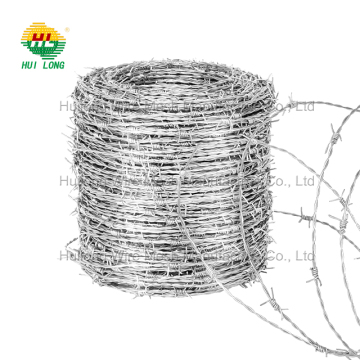 HDG High Tensile Steel Wire 4-Strand Barbed Wire Fence Design in Libya