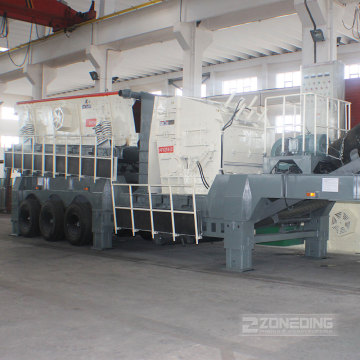 Μονάδα θραυστήρα κινητών επιπτώσεων 80-120 t / h