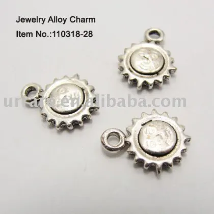 Smiling Sun Shape Jewelry Alloy Charm