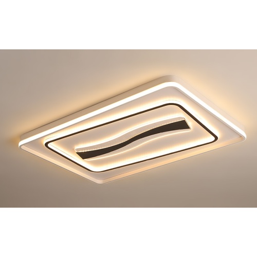 LEDER White Decorative Flush Ceiling Lamp