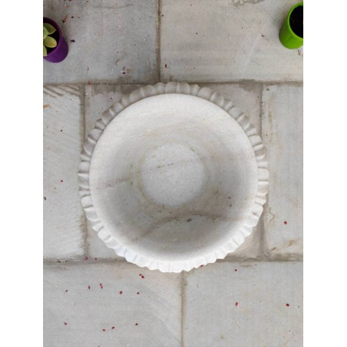 Sophisticated Marble Planter for Living Spaces