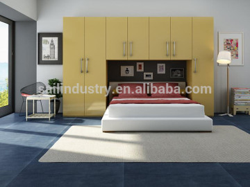easy cleaning double wooden bed