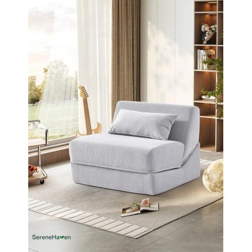 Sofa có thể gập lại màu xám sành điệu cho không gian nhỏ
