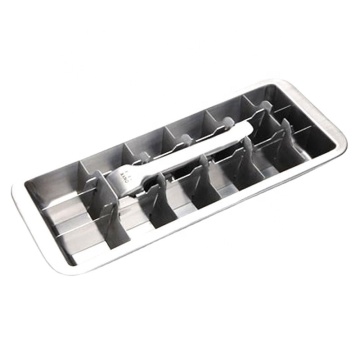 18/8 Stainless Steel 18 Slot Mold Ice Cube Maker with Easy Release Handle