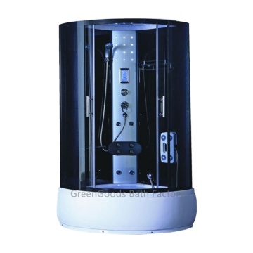Black Shower Combo Cabin for Two-Person Tub
