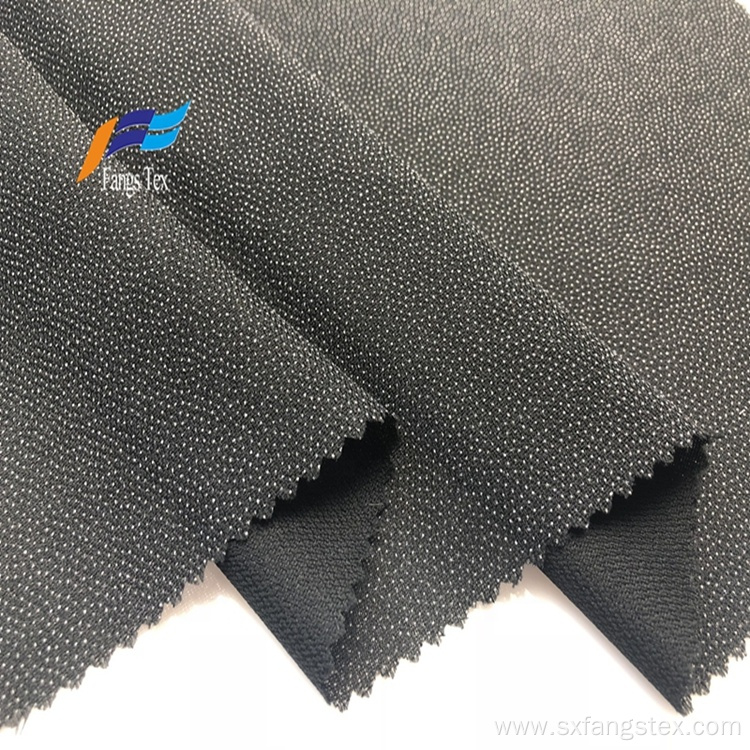 Jacquard Dots Polyester Linings Adhesive Black Abaya Fabric