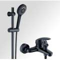 Black brass bathroom with hand-held shower faucet wall mounted bath tap durable water tap mixer toilet faucet