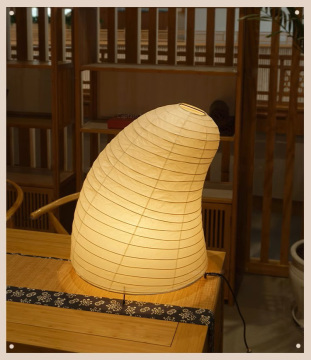 Japanese Handmade Rice Paper Table Lamp - Creative Lighting Decor