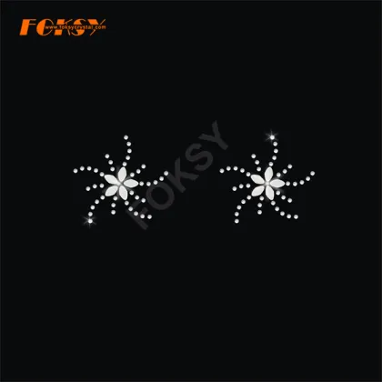 Topaz Tailless Cheer Bow Heat Rhinestone Transfer