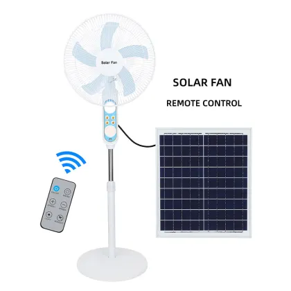 2022 New Solar Ventilateur: 12V Rechargeable Solar Stand Fan