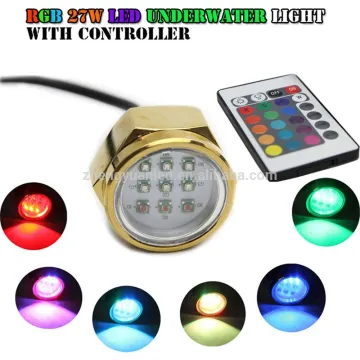 12V 27W Drain Plug Light Marine Remote Control RGB Light