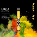 800 barra folhada vape caneta e-cigarro descartável vape