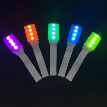 Adjustable RGB LED Wristband - Remote Controlled Festival Flashlight for Events and Parties