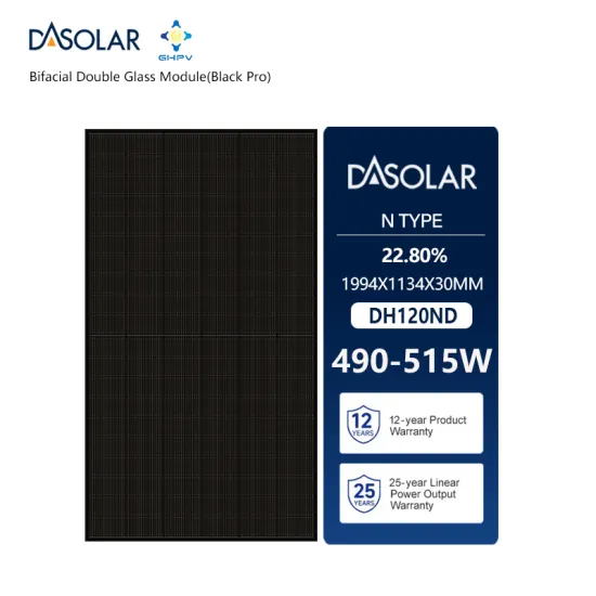 High Efficiency DAS Bifacial Dual Glass HJT Solar Panels: 490W to 515W Power Output with N-Type Technology