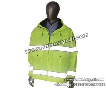 Giubbino ad alta visibilità riflettenti di sicurezza protettivo da lavoro invernale Parka
