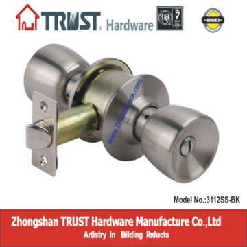 3112:TRUST ANSI Grade 3 Cylindrical Privacy Knob Lock