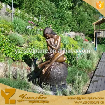 western bronze figure naked lady woman statue for hot sale