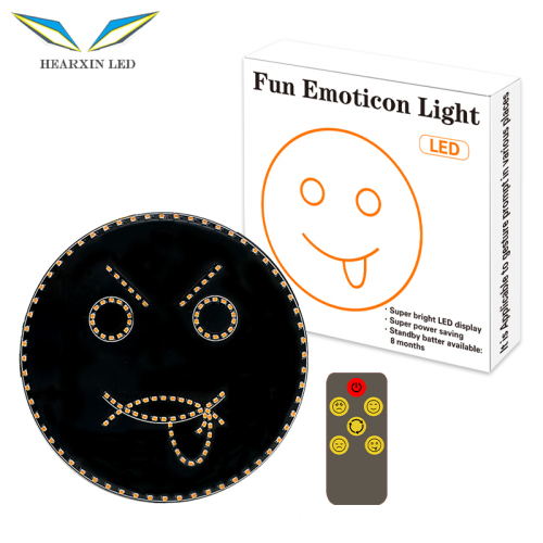 Dynamic Remote Smart LED Five Emotion Switch Car Screen Warning Lamp for SUV Interior Rear Windshield