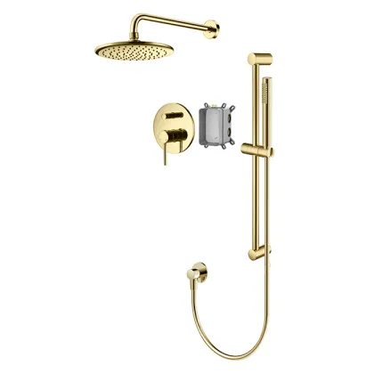 Copper Shower Systems With Rain Shower And Handheld