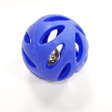 Factory Wholesale Custom Dog Chew Toy TPR Hollow Ball with Bell Toy for Cat