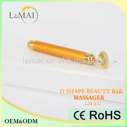 Portable O-shape Face Lift Beauty Bar 24k Gold Facial Massager Makeup Wholesale Beauty Supply