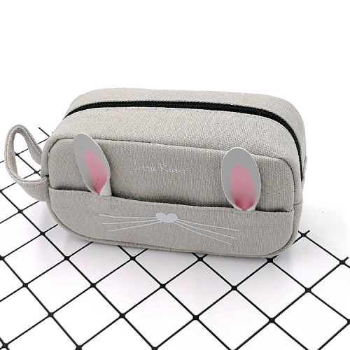 Plush Pencil Bag Little rabbit make up canvas pencil bag Manufactory