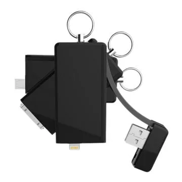 Key ring style back-up USB battery power