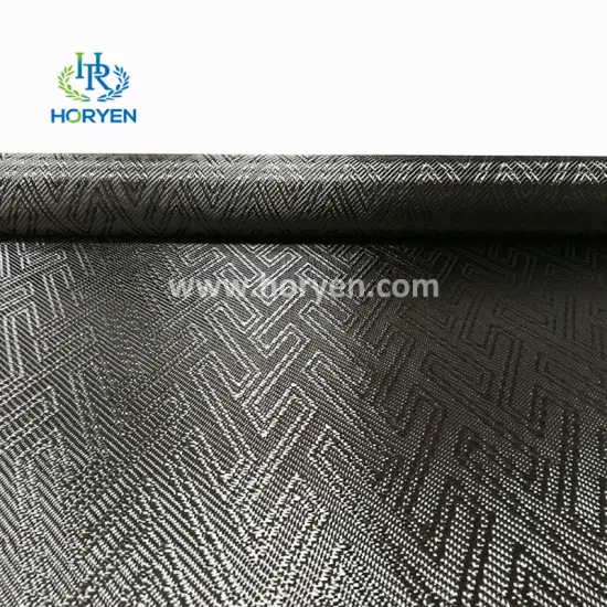 Pure 100% carbon fiber jacquard fabric for sale