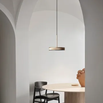 Nordic Hanging Black Golden Round Pendant Light for Dining Room and Kitchen Island