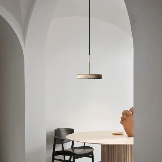 Nordic Hanging Black Golden Round Pendant Light for Dining Room and Kitchen Island