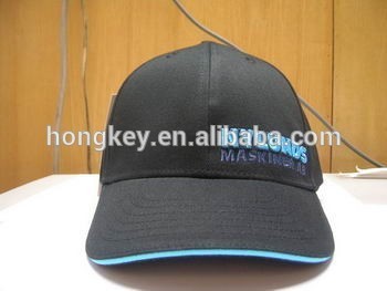 baseball hat without back strap on back with sandwich visor