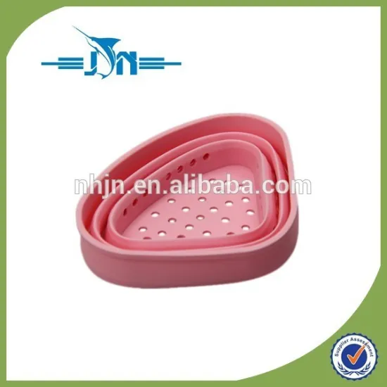 FDA foldable colander/folding basket leaking triangle basket silicone collapsible storage basket