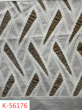 Voile Cotton Lace Embroidery Fabric Design