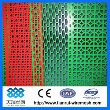 PVC coated perforated metal sheet (factory)