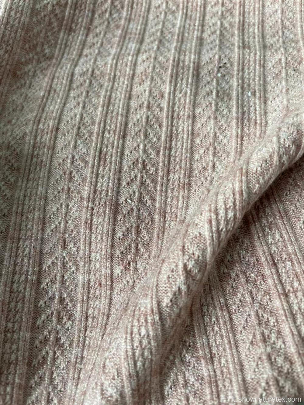Tessuto maglione in jacquard maglia