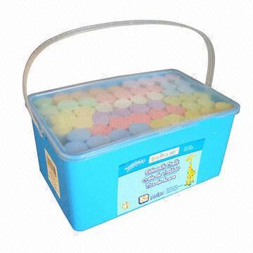 52-piece Jumbo Colored Sidewalk Chalk in Plastic Bucket